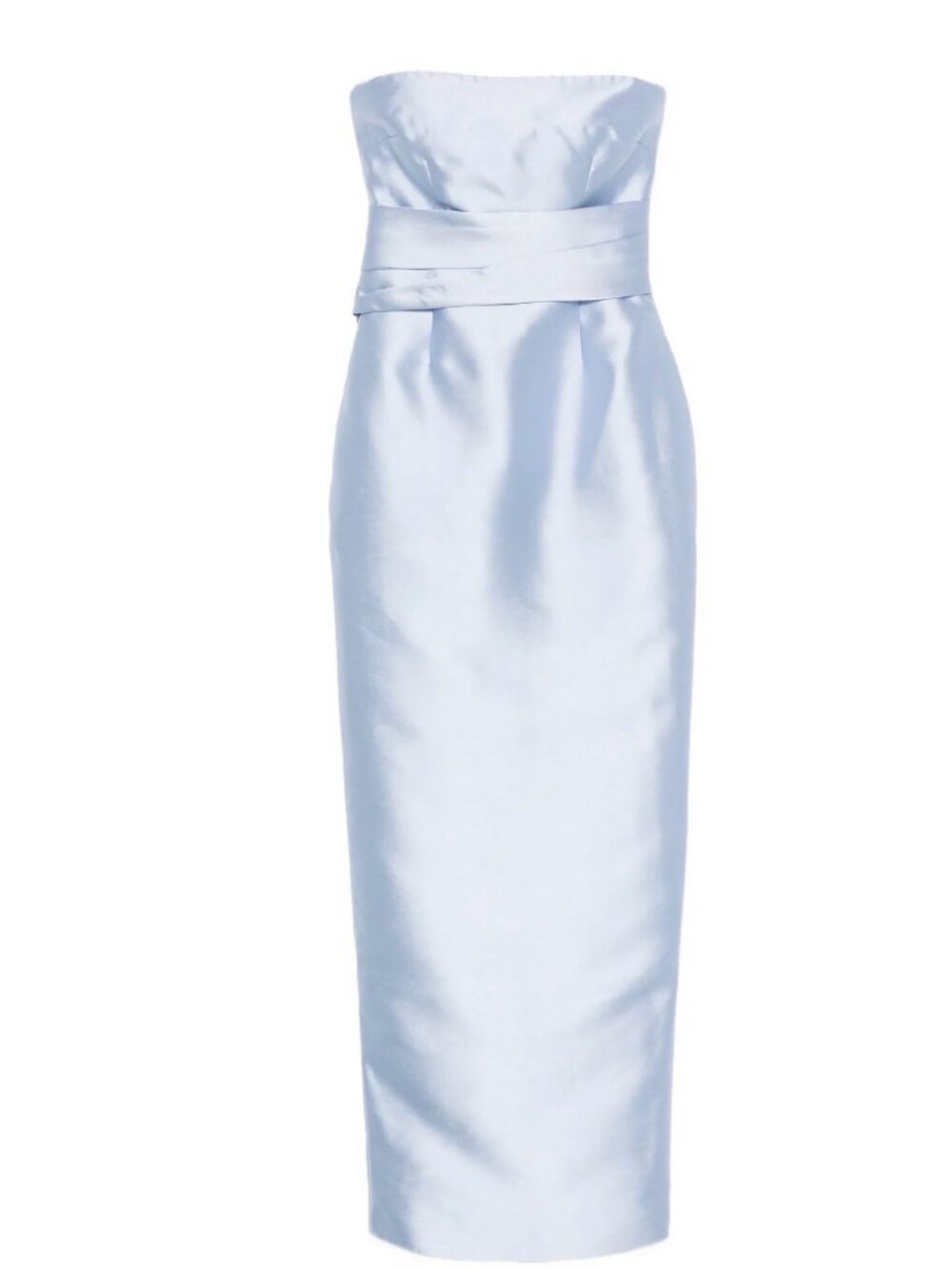 Solace London Ingrid Light Blue Strapless Maxi Dress UK 10 / US 6